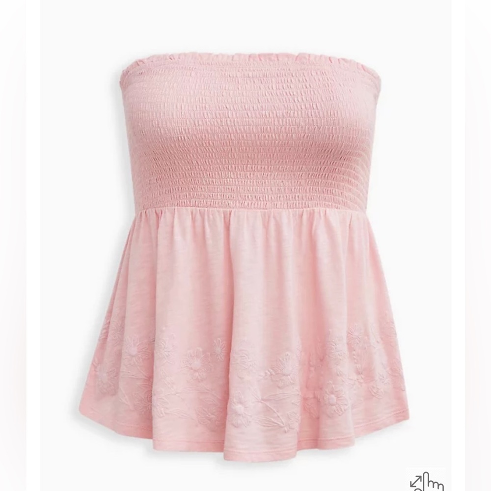 NWOT pink torrid tube top blouse